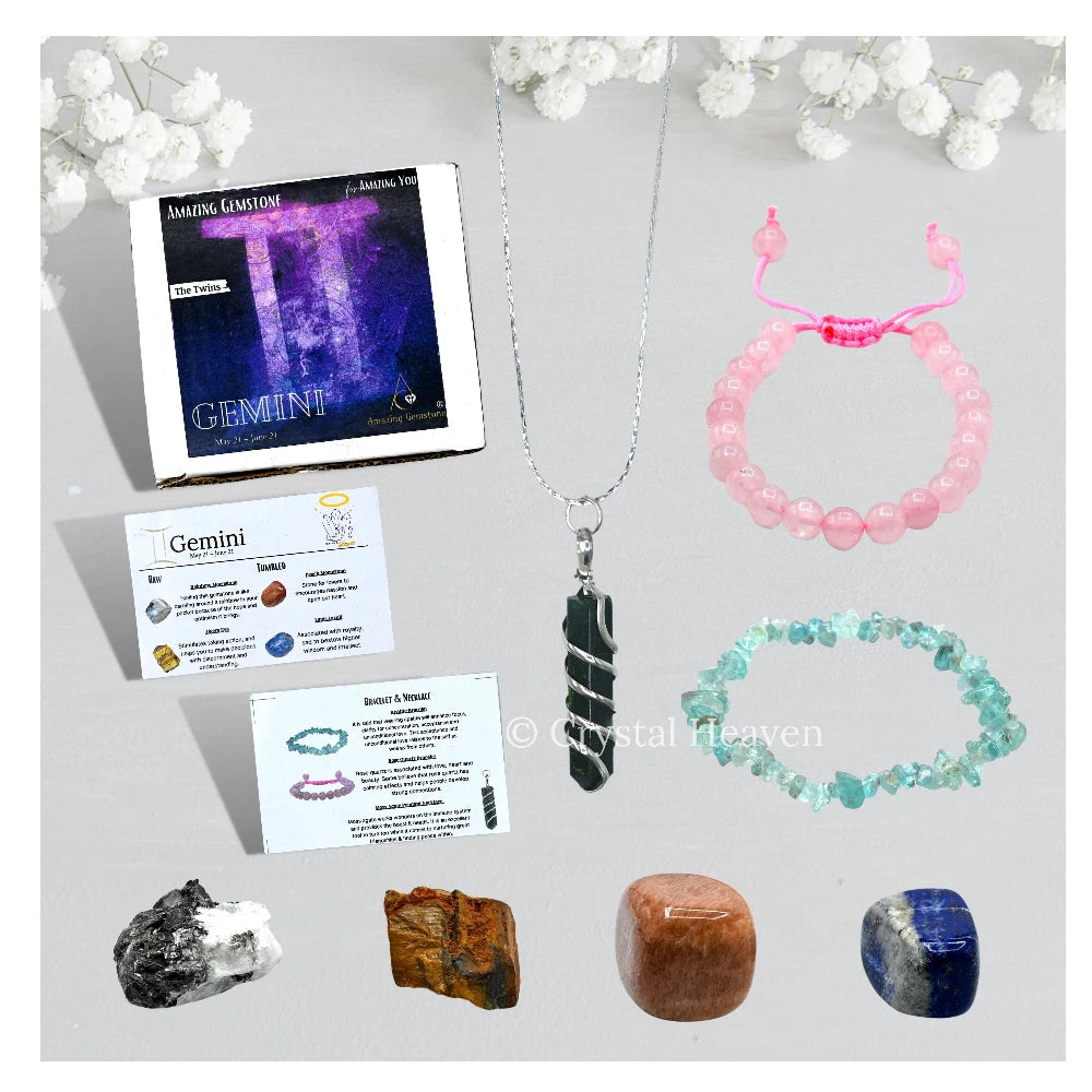 Gemini Healing Crystals and Stones Premium Set