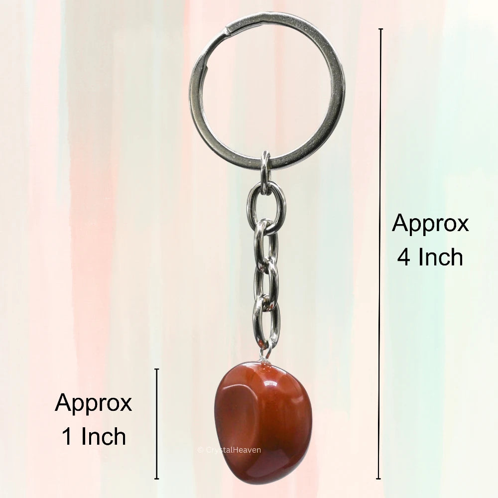 Red Jasper Crystal Keychain (Tumbled)