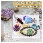 Selenite Charging Plate - 7 Chakra (Square)