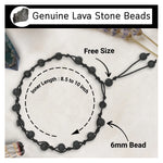 Lava Stone Anklet (Hand Knotted)