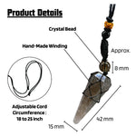 Smoky Quartz Pendulum Pendant Necklace (Macrame)
