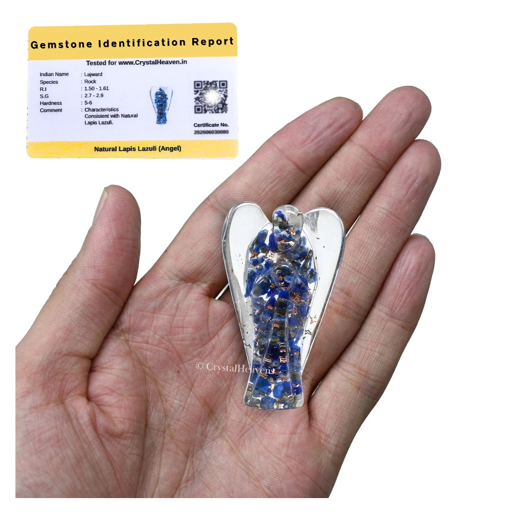 Lapis lazuli Crystal Orgone Angel (2 Inch)