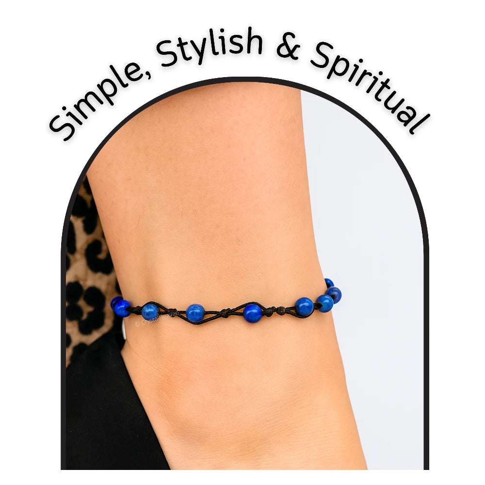 Sodalite Anklet (Hand Knotted)