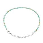 Amazonite Bracelets - 2mm Faceted Beads (Silver)