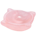 Rose Quartz Crystal Diya - 4 Batti