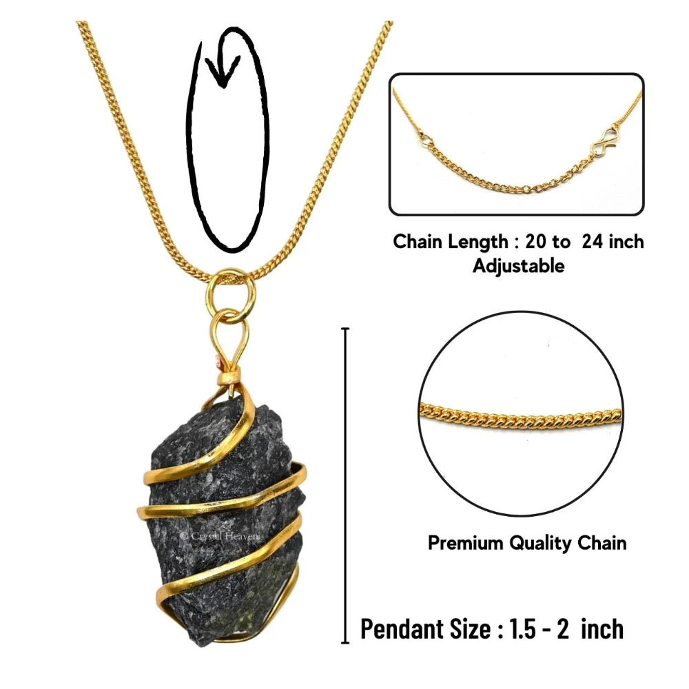 Iolite Necklace - Raw Crystal (Gold)