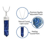 Lapis Lazuli Necklace - Pencil Point (Silver)