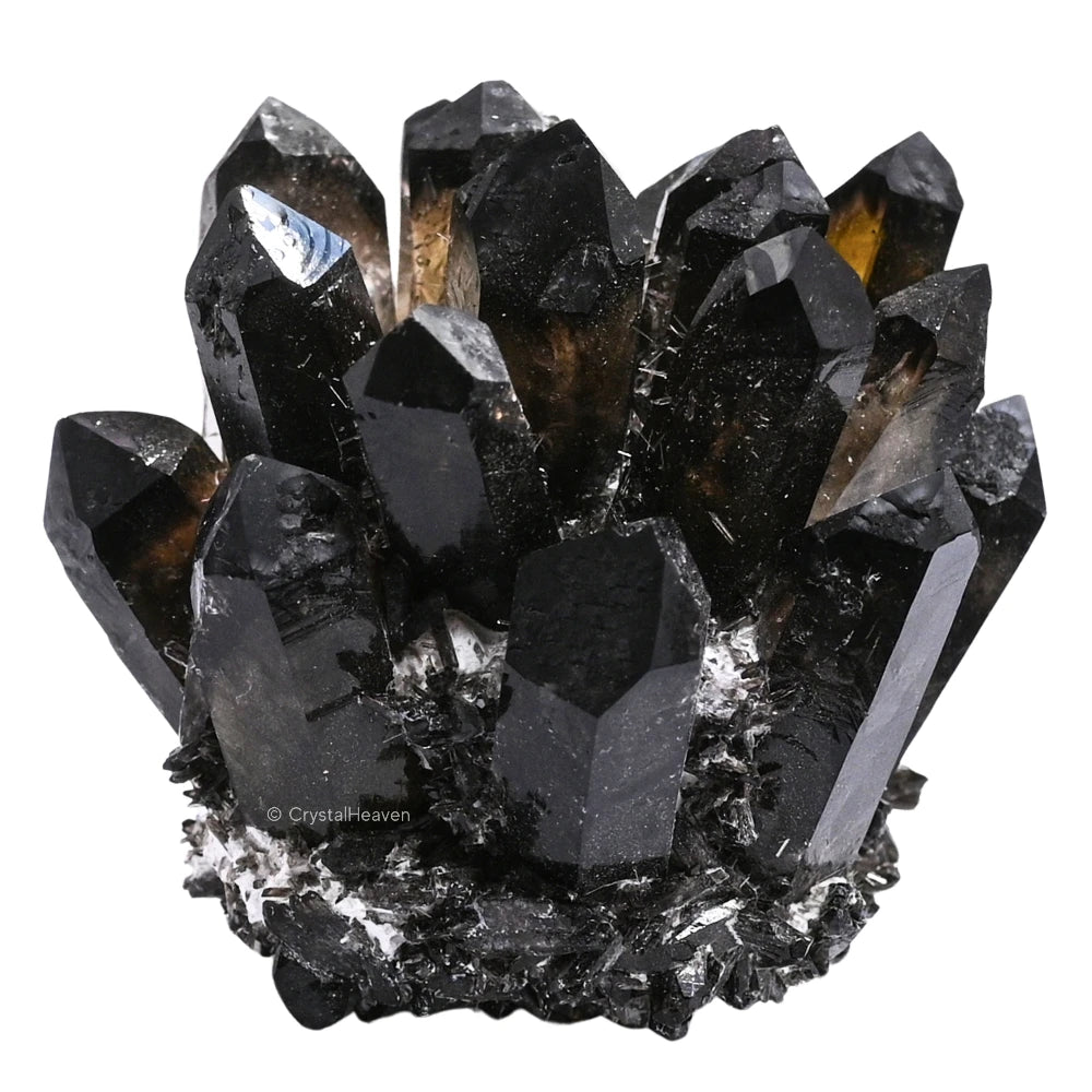 Smoky Quartz Crystal Cluster Points