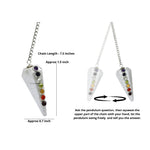Scolecite Pendulum with Chakra Beads