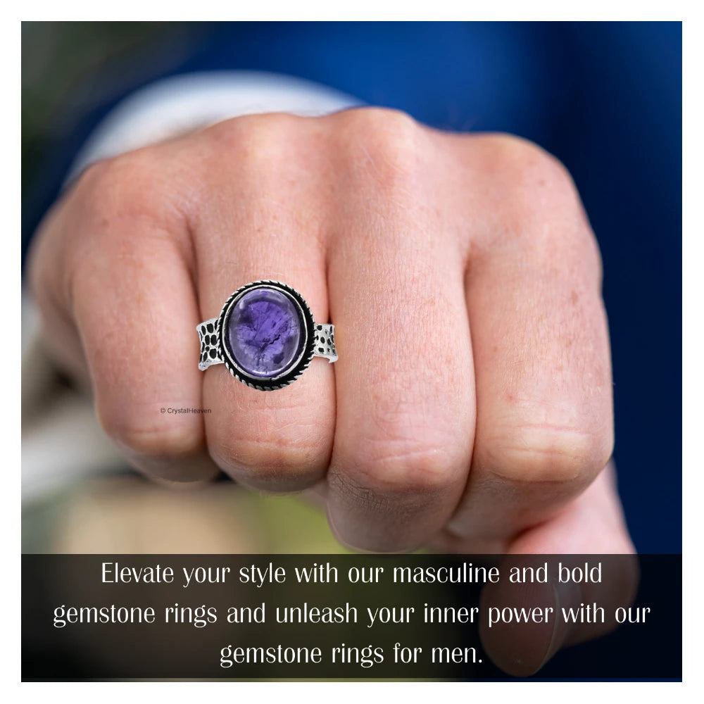 Amethyst Ring (Silver/Oval)