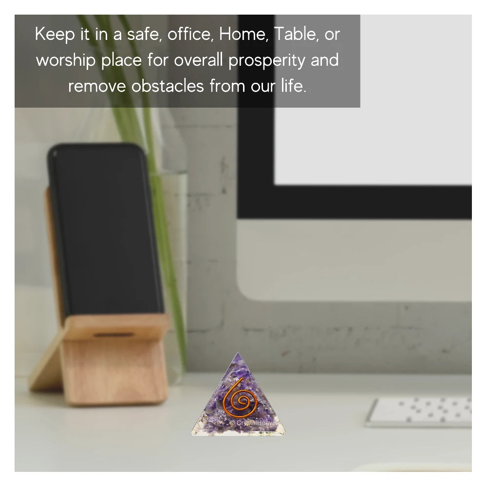 Amethyst Orgone Pyramid - 30mm
