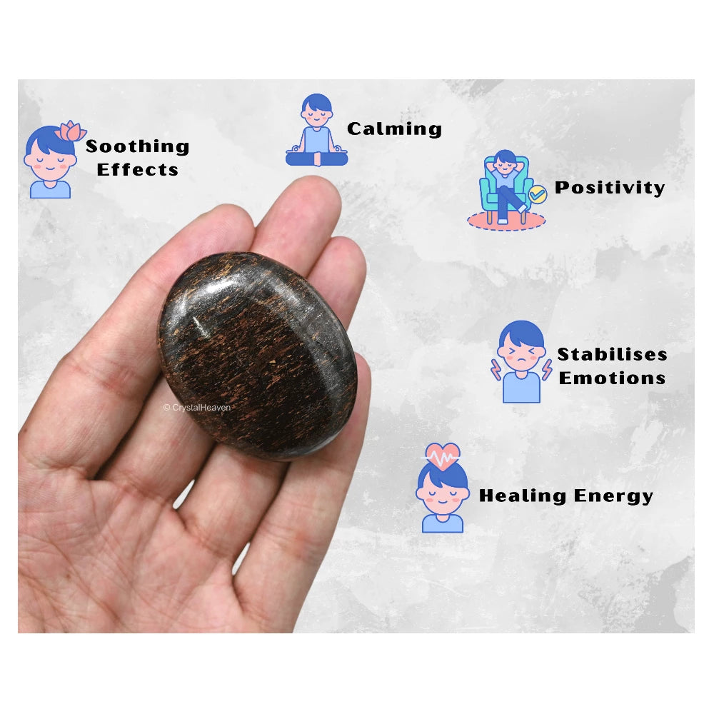 Bronzite Palm Stone