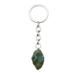 Labradorite Crystal Keychain (Raw)