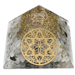 Rainbow Moonstone Orogone Pyramid (Star Of David)