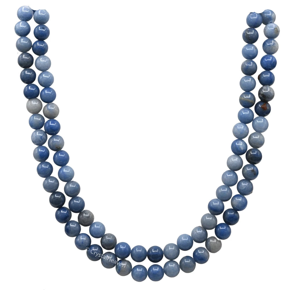 Blue Aventurine Japa Mala (Without Knot)