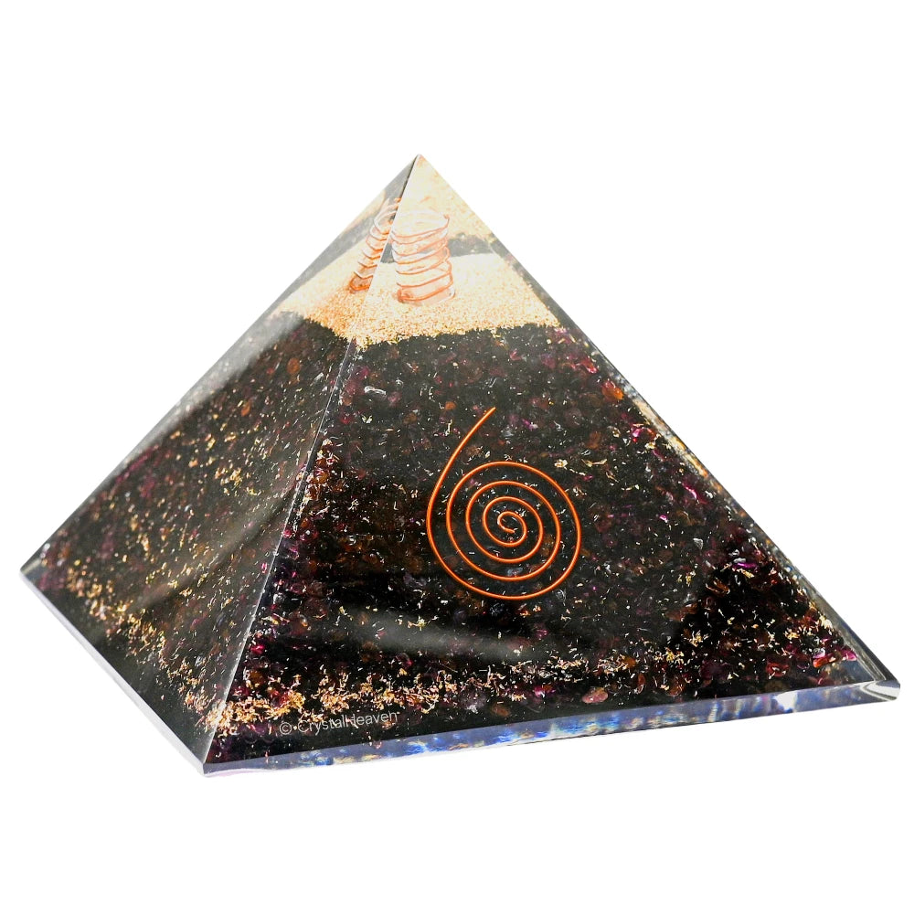Garnet Crystal Orgone Pyramid - 130mm