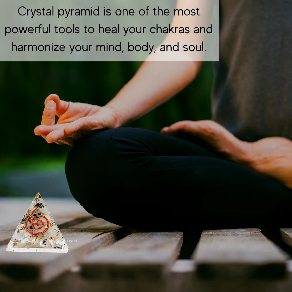 Rainbow Moonstone Orgone Pyramid - 30mm