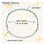 Amazonite Bracelets - 2mm Faceted Beads (Silver)
