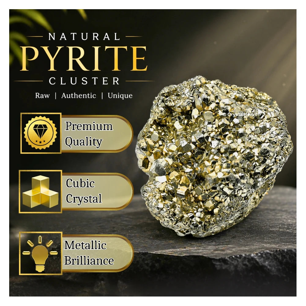 Large Pyrite Cluster – Natural Raw Crystal for Wealth & Feng Shui Decor (4 - 5 kg)