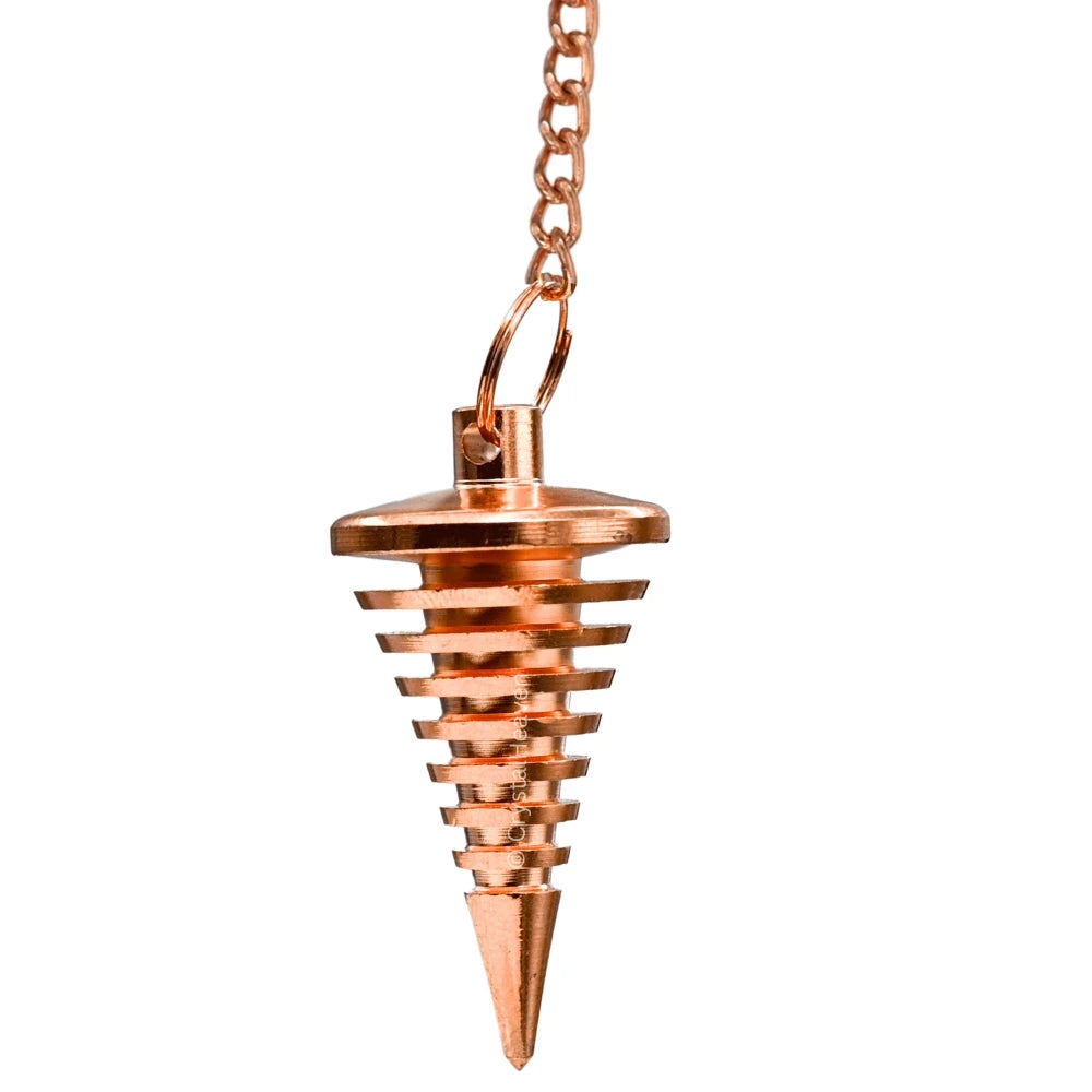 Metal Brass Pendulum - Copper Cone Vertical Hard Coil (MP104)