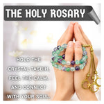 Multi Fluorite Crystal Tasbih (Gold)