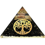 Shungite Orgone Pyramid (Round Tree Of life)