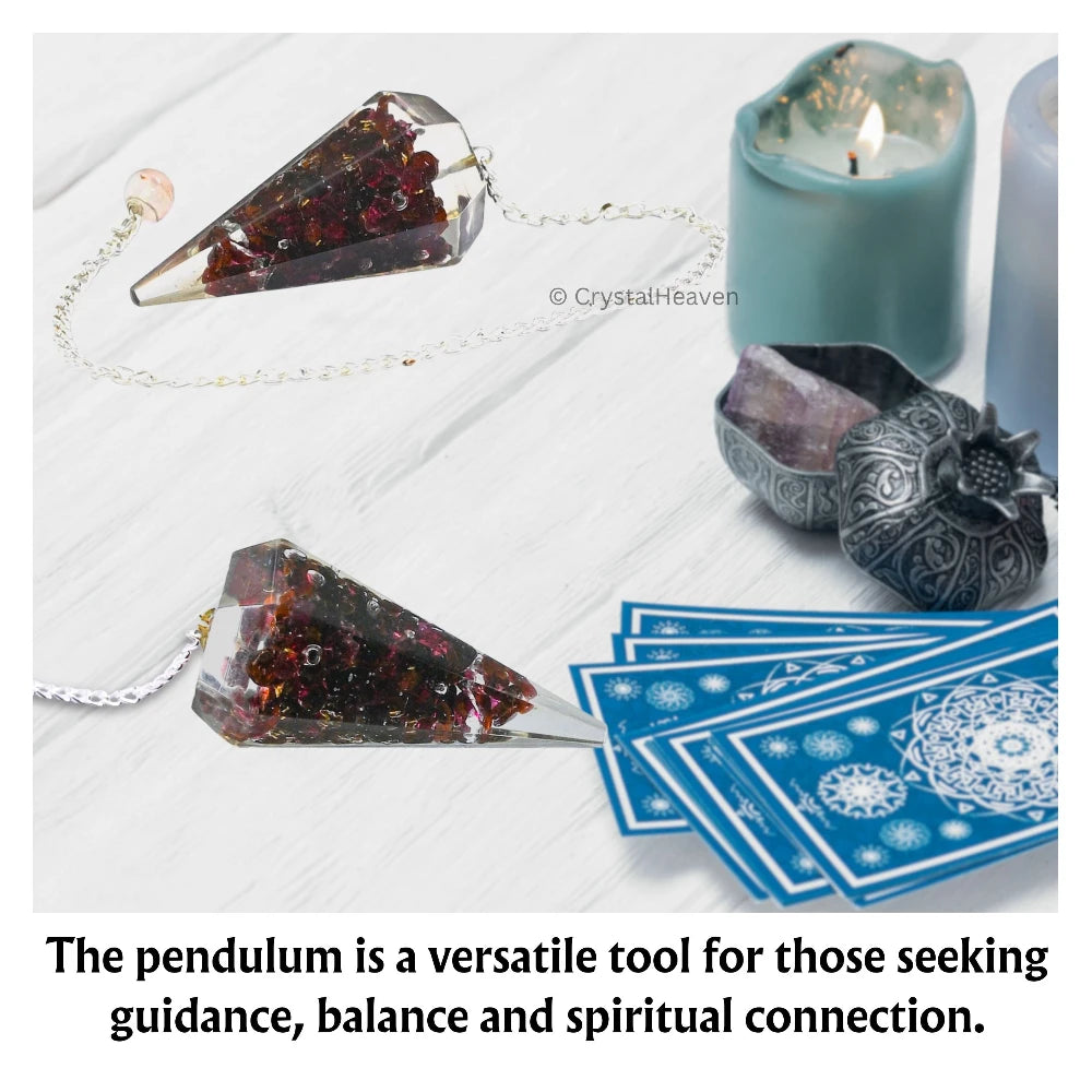 Garnet Crystal Orgone Pendulum