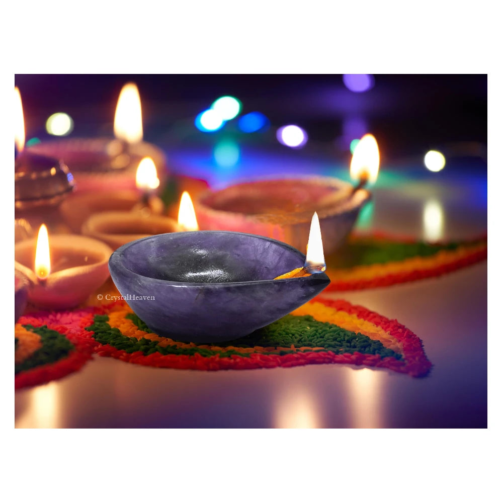 Amethyst Crystal Diya - 1 Batti