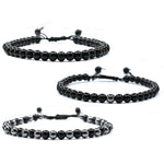 Anti Swelling Black Obsidian Hematite Set Of 3 Anklet