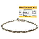 Pyrite Anklet - 2mm Faceted Bead (Silver)