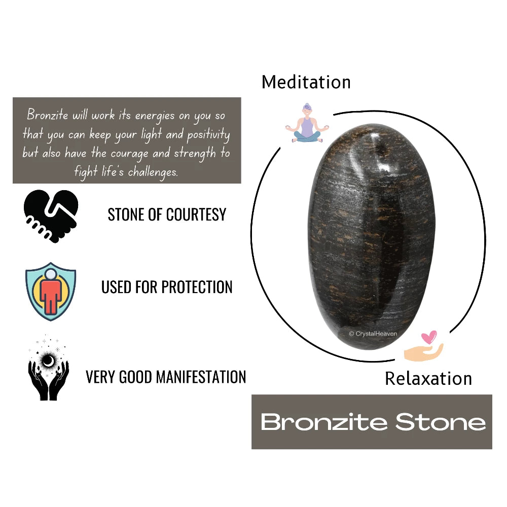 Bronzite Palm Stone
