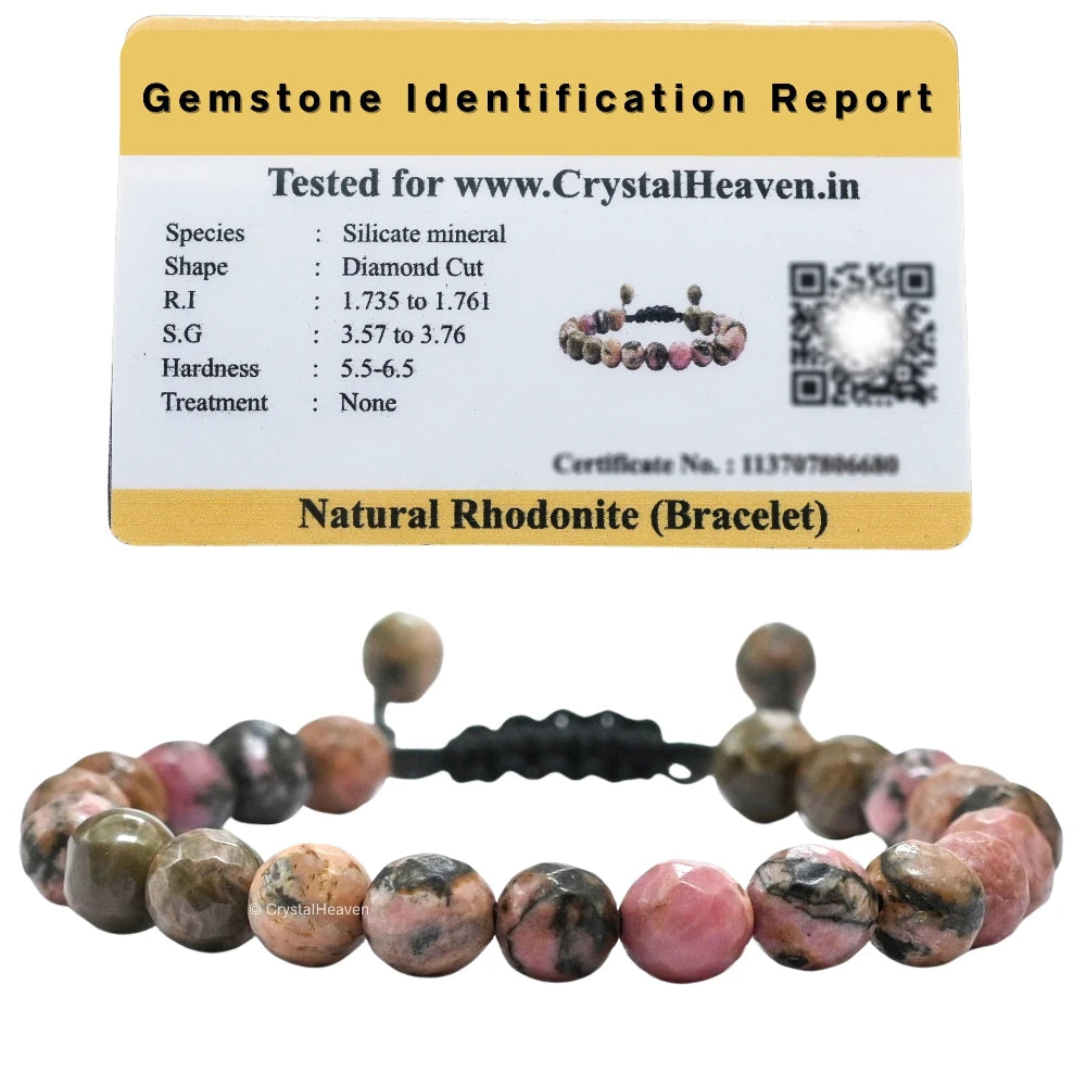 Rhodonite Bracelet (Faceted-Adjustable)
