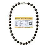 6mm Karungali Necklace - Classic Silver Chain