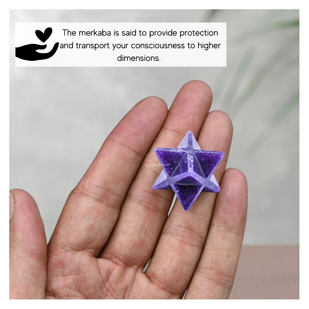 Lepidolite Crystal Merkaba (15-20 mm)