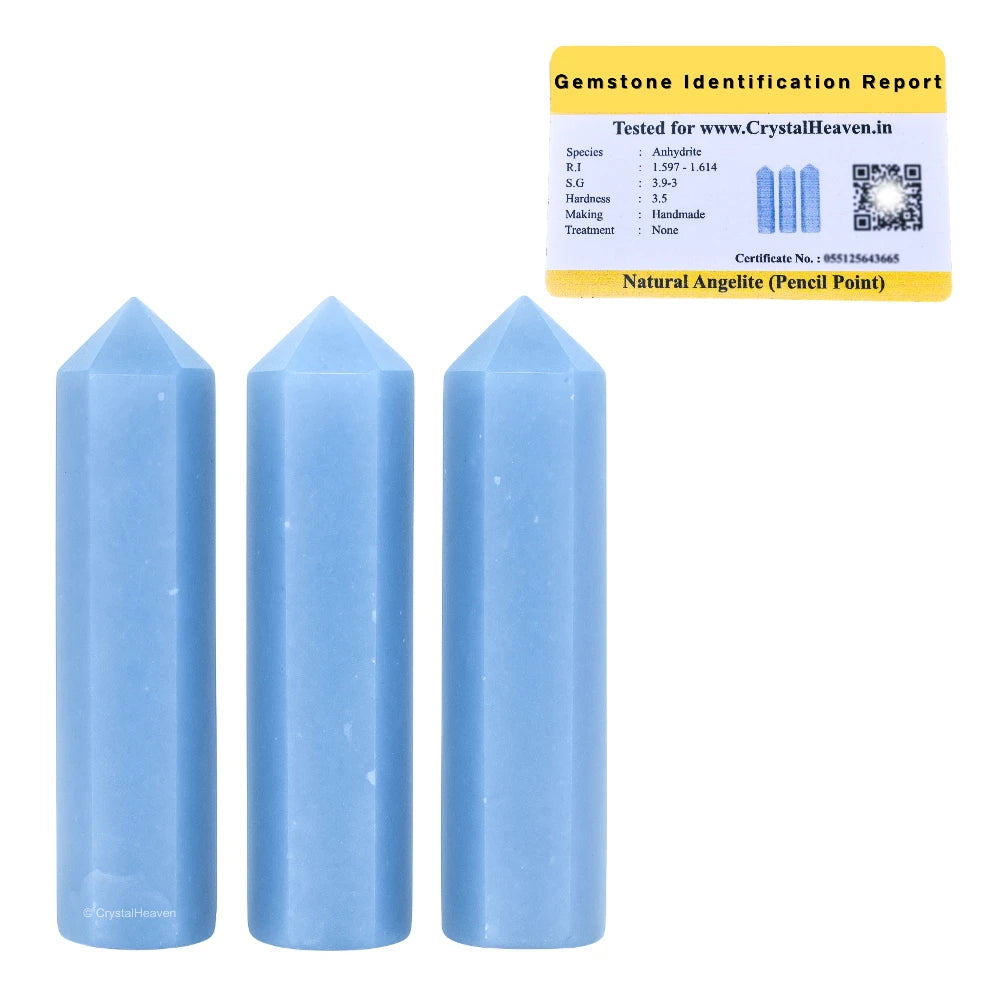 Angelite Pencil Points (Set of 10)