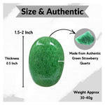 Green Strawberry Quartz Palm Stone