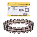 Smoky Quartz Faceted Beads Bracelet - Oval Stone