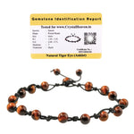 Red Tiger Eye Anklet (Hand Knotted)
