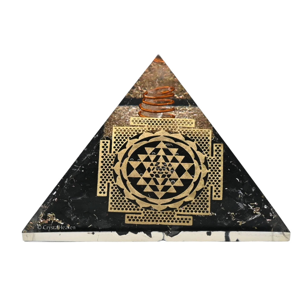 Shungite Orgone Pyramid (Shriyantra)