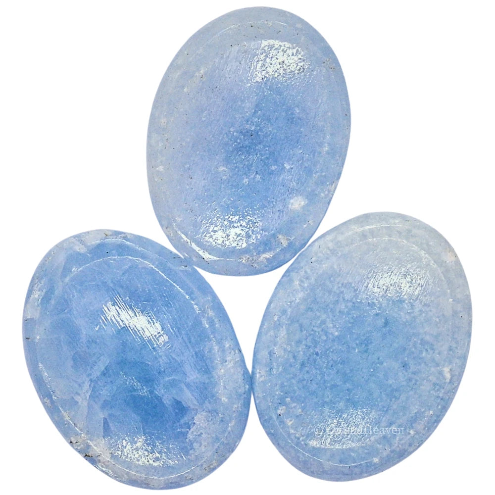 Blue Calcite Worry Stone