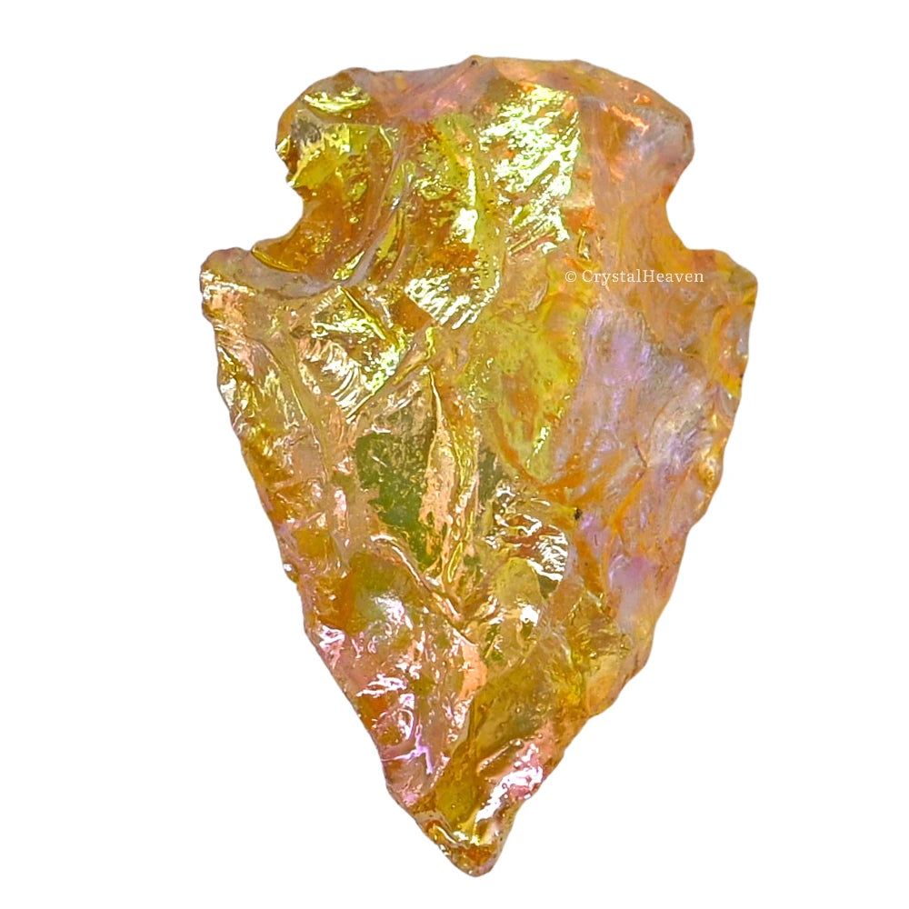 Yellow Aura Quartz Arrowhead - 1" to 1.5" (5 Pieces)