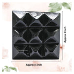 Black Obsidian 9 Pyramid Plate