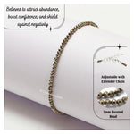 Pyrite Anklet - 2mm Faceted Bead (Silver)