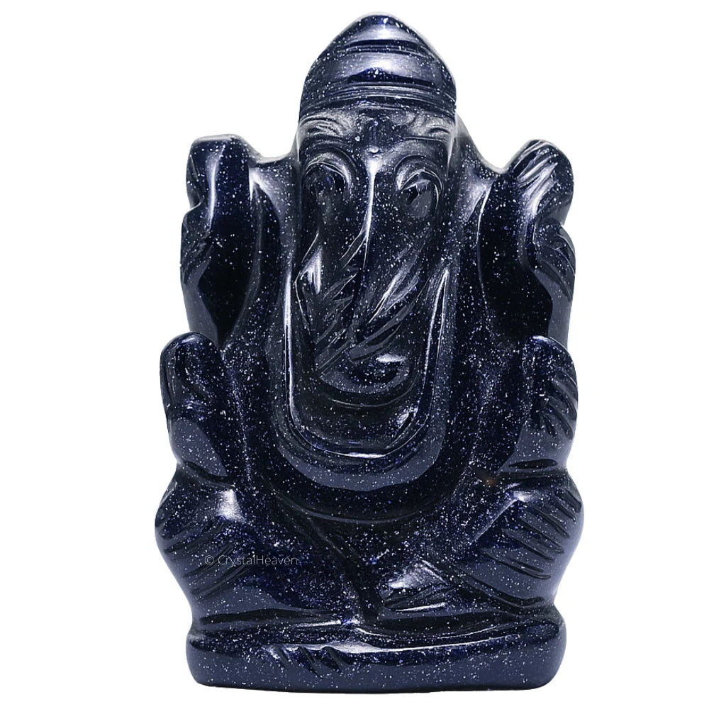 Blue Goldstone Crystal Ganesh Ganpati