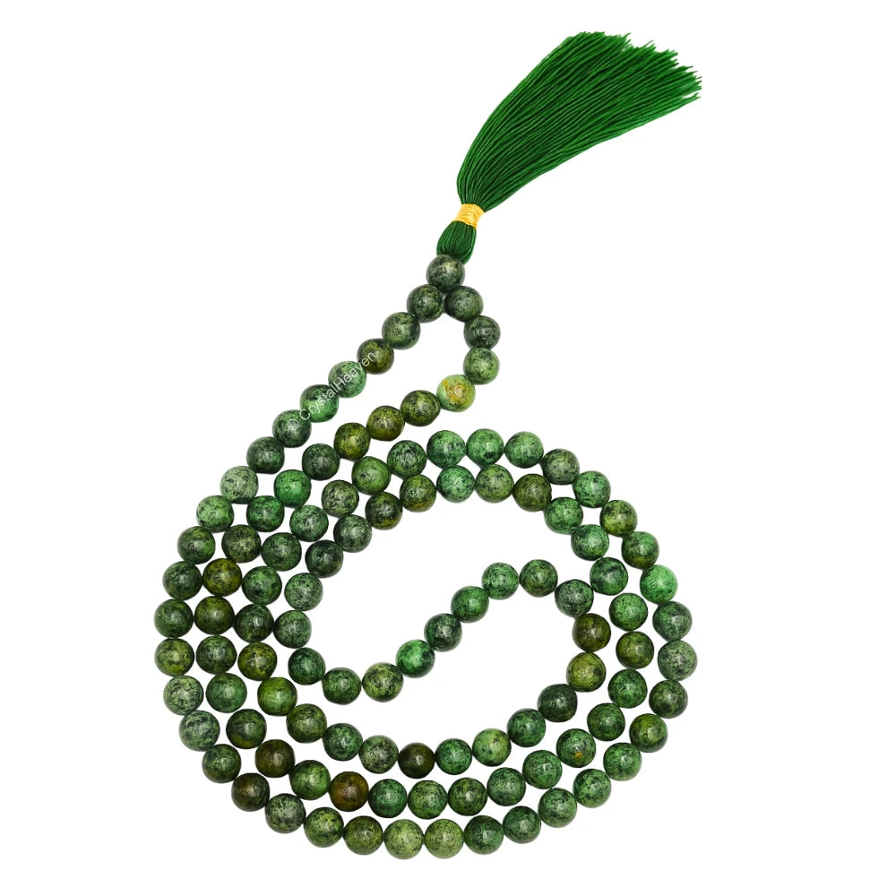African Turquoise Japa Mala (Without Knot)