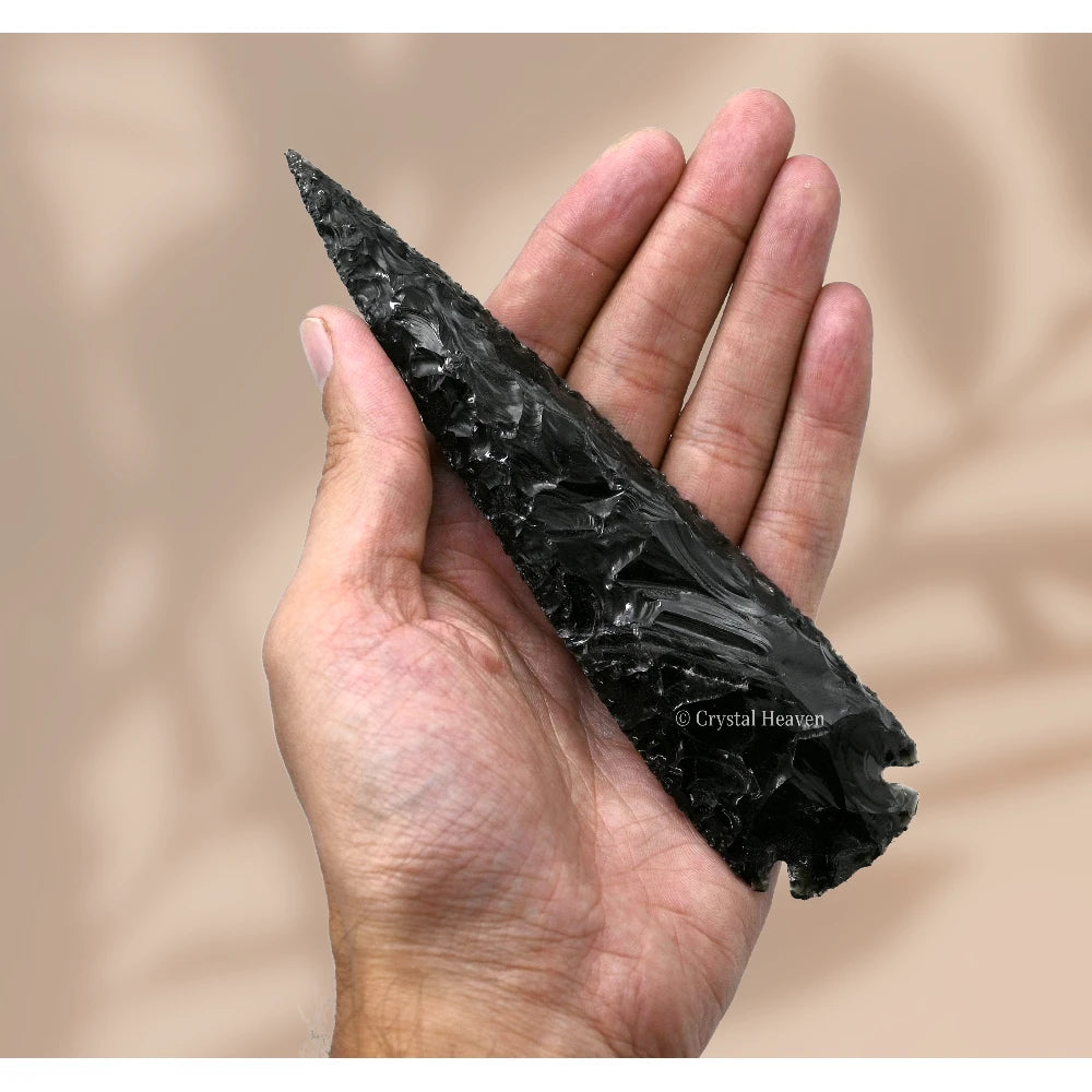 Black Obsidian Arrowhead - 5" to 6"