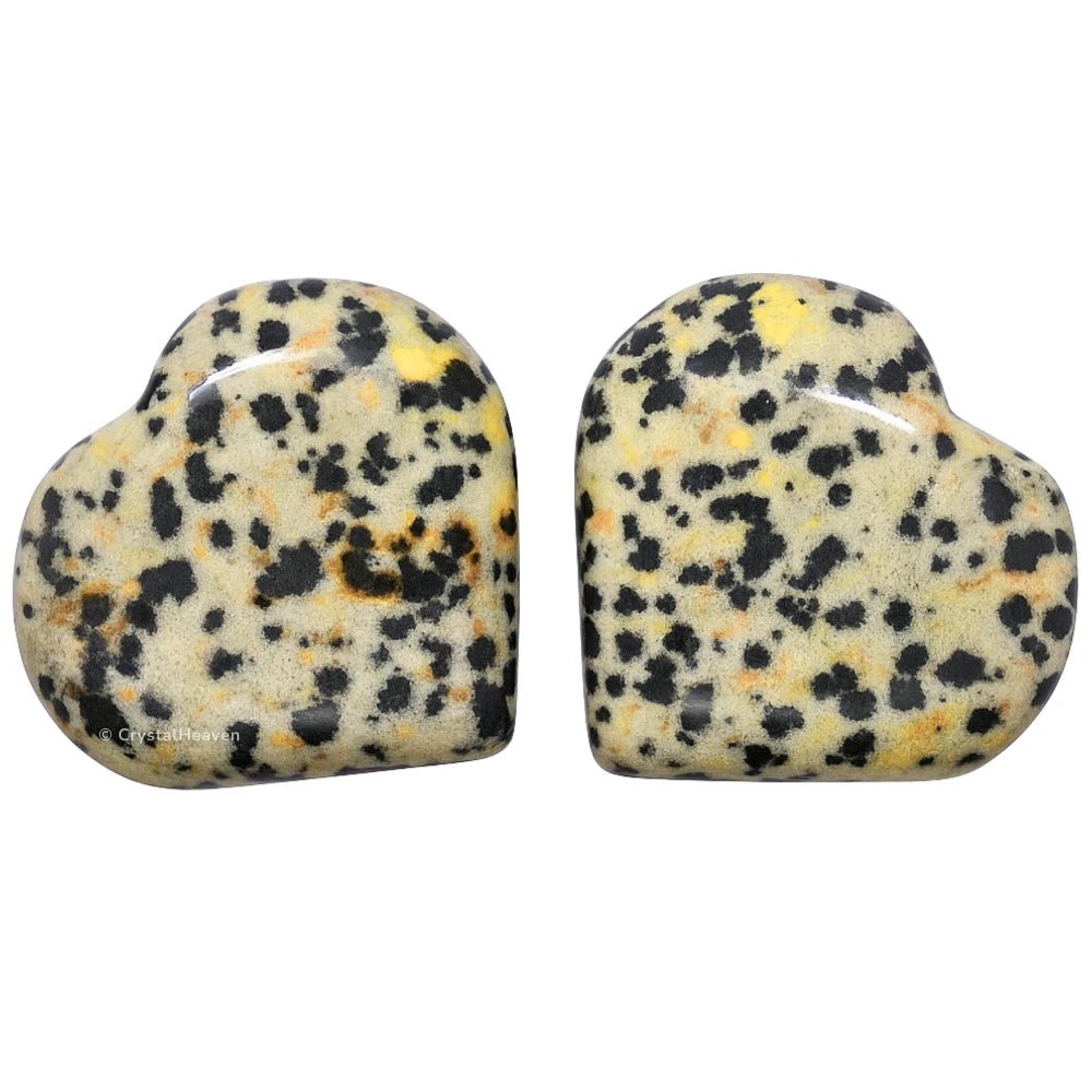 Dalmatian Jasper Mini Heart (Pack of 2)