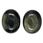 Golden Sheen Obsidian Palm Stone
