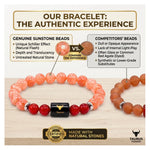 Taurus Bracelet (वृषभ राशि) - Sunstone & Carnelian