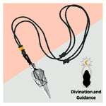 Clear Quartz Pendulum Pendant Necklace (Macrame)